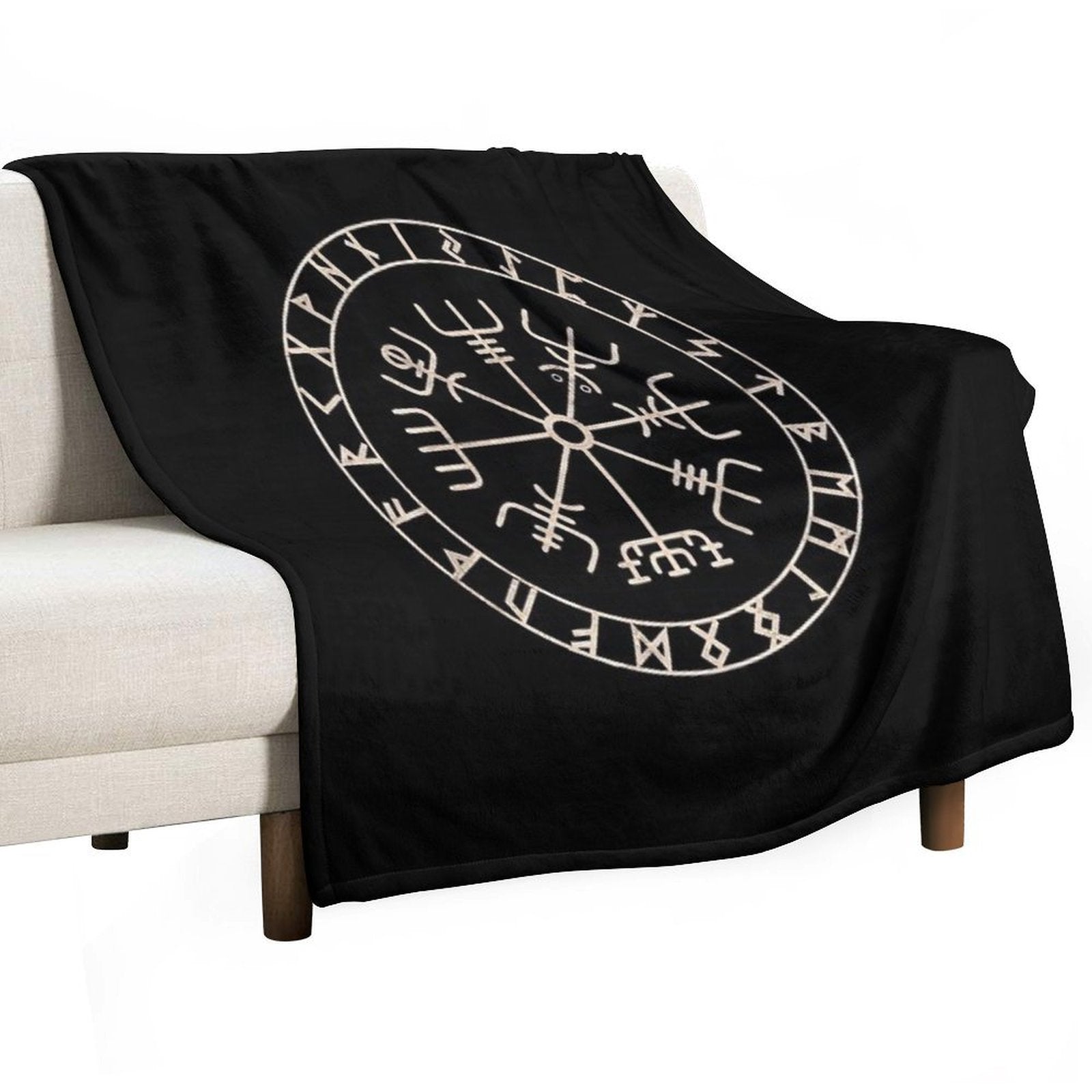 Runic Viking Compass Vegvisir Celtic Comfort Throw Blanket
