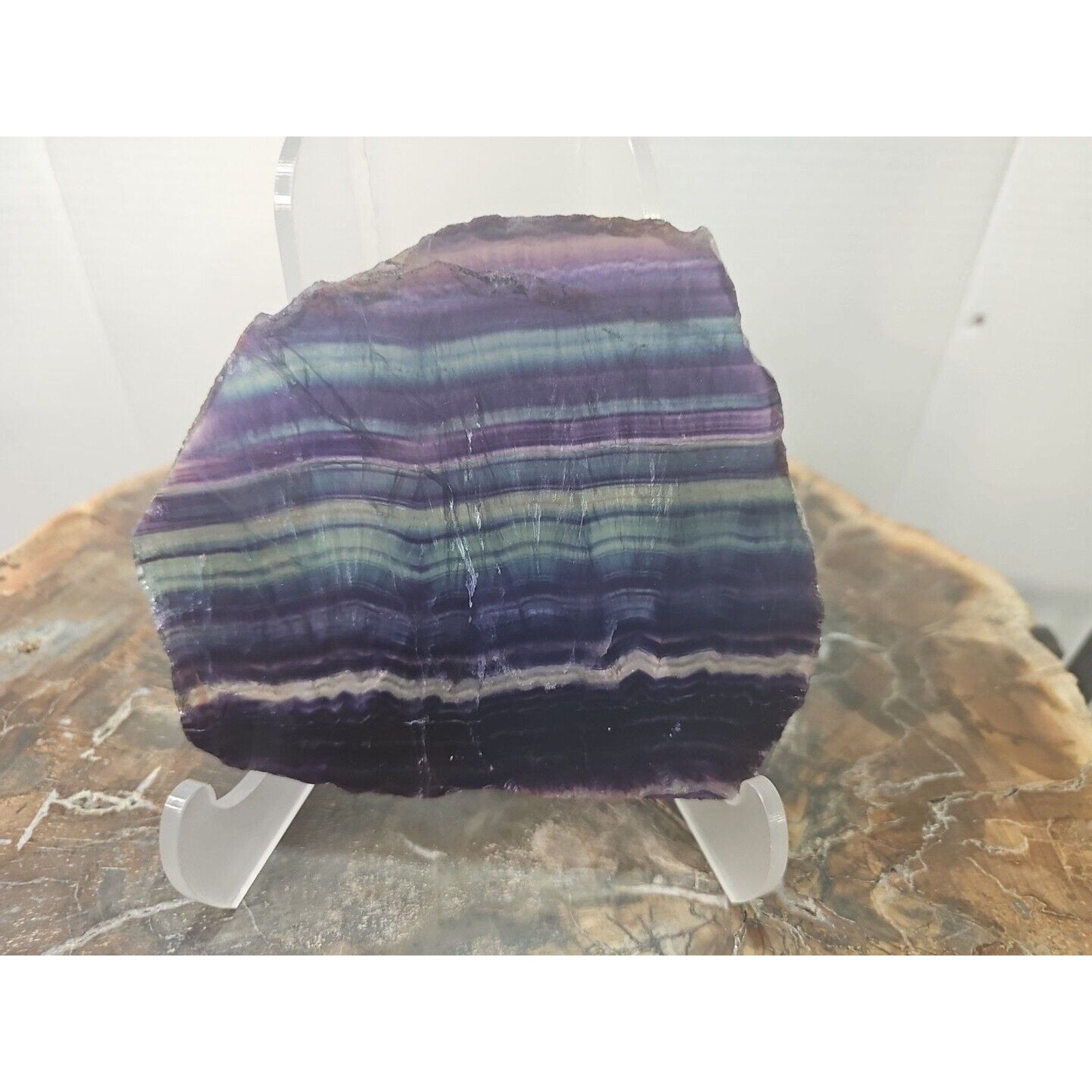 380G Natural beautiful Rainbow Fluorite Crystal flake original stone specimen | Mineral Specimens | Wiccan Center