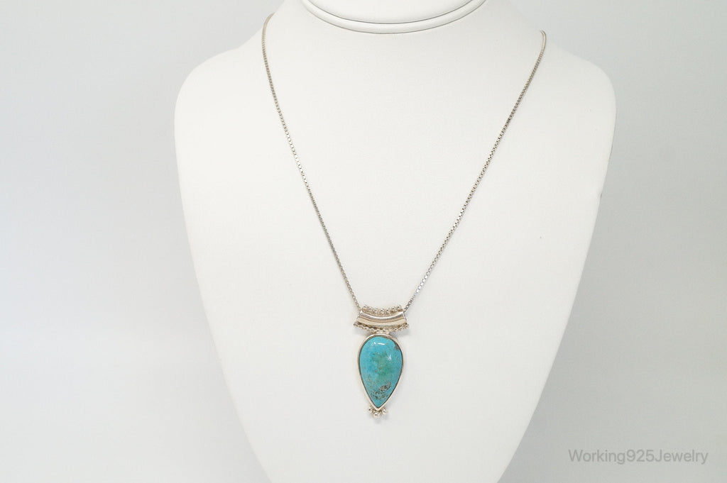 Designer Whitney Kelly WK Large Turquoise Sterling Silver Necklace | Jewelry > Necklaces > Pendants | Wiccan Center