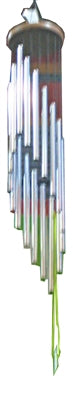Nature's Melody Wind Chimes Mark Tree Spiral B - Silver 37" (Single) | HOME AND GARDEN | Wiccan Center