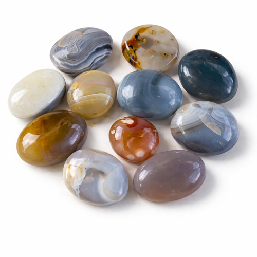 5 LB Agate Palm Stone Mixed Lot – Polished Assortment (No Selection) | | Wiccan Center