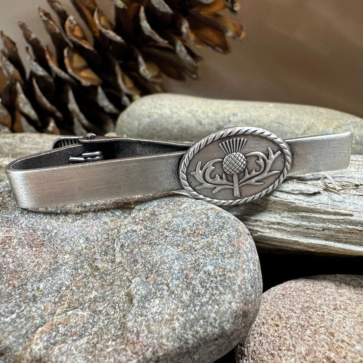 Celtic Scottish Thistle Tie Bar for Men | Tie Bar | Wiccan Center