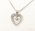 Vintage Diamond Heart Sterling Silver Necklace | Jewelry > Necklaces > Pendants | Wiccan Center