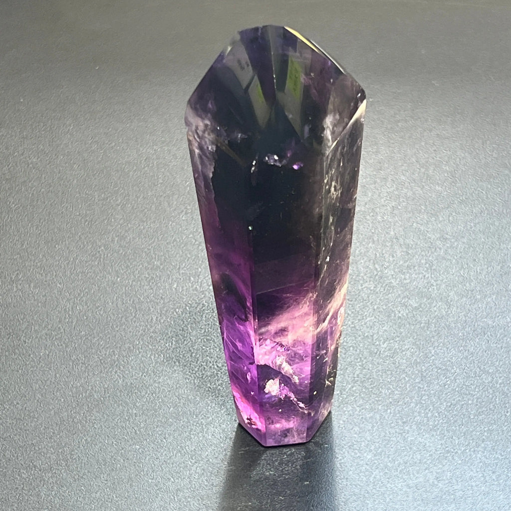 Large Dark Amethyst Crystal Faceted Standing Tower Carving | Home & Living > Home Decor > Home Accents > Rocks & Geodes | Wiccan Center