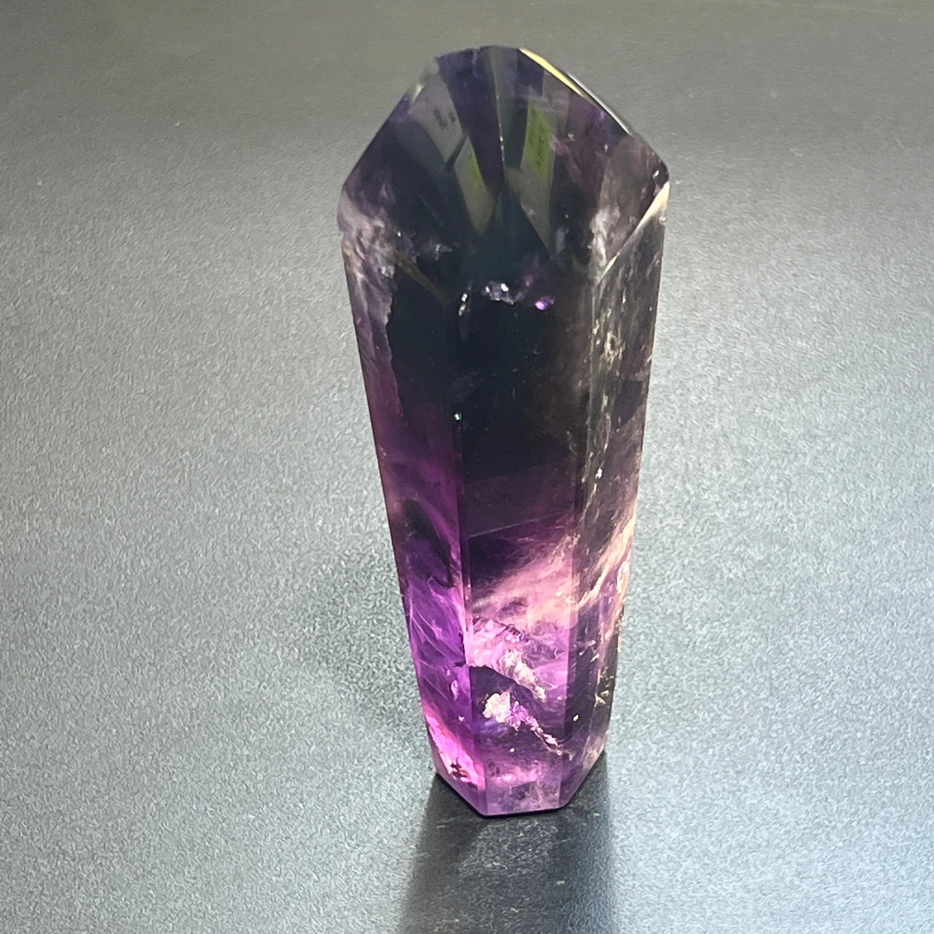 Large Dark Amethyst Crystal Faceted Standing Tower Carving | Home & Living > Home Decor > Home Accents > Rocks & Geodes | Wiccan Center