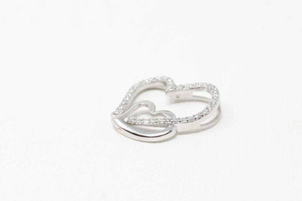 Vintage Open Hearts Collection CZ Sterling Silver Necklace Pendant | Jewelry > Necklaces > Pendants | Wiccan Center