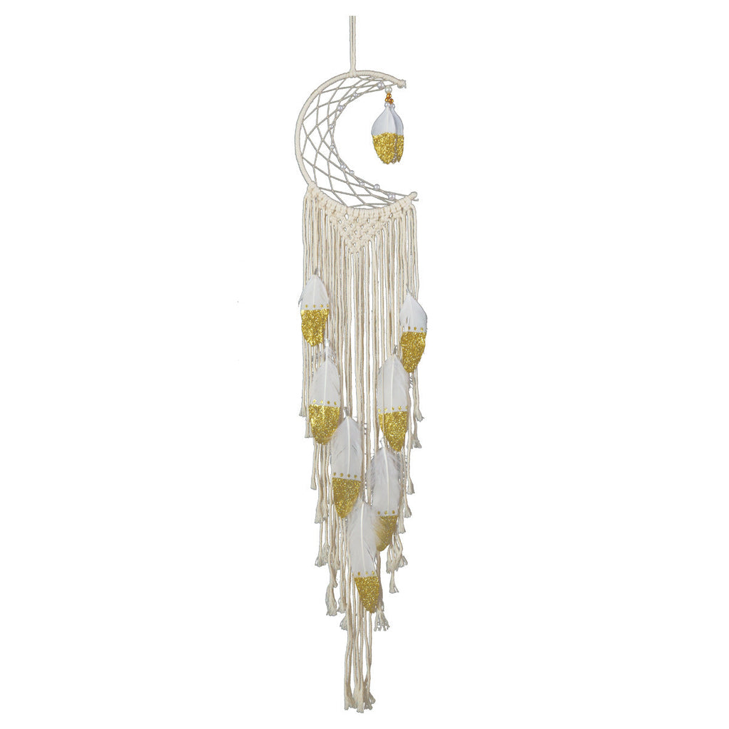 Crescent Dream Catcher Home Decor Gold | 0 | Wiccan Center