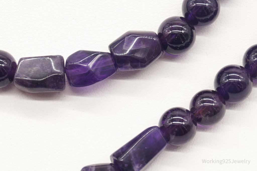Vintage Desert Rose Trading Amethyst Bead Sterling Silver Necklace 40" | Jewelry > Necklaces > Pendants | Wiccan Center