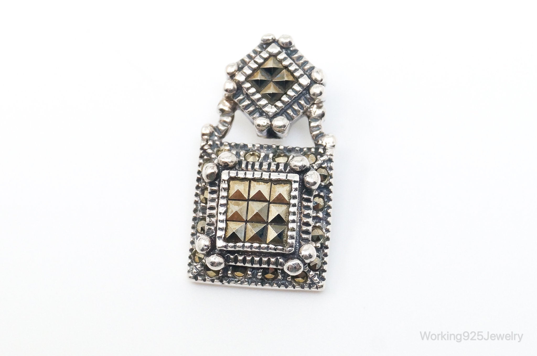 Vintage Judith Jack Marcasite Art Deco Sterling Silver Pendant | Jewelry > Necklaces > Pendants | Wiccan Center