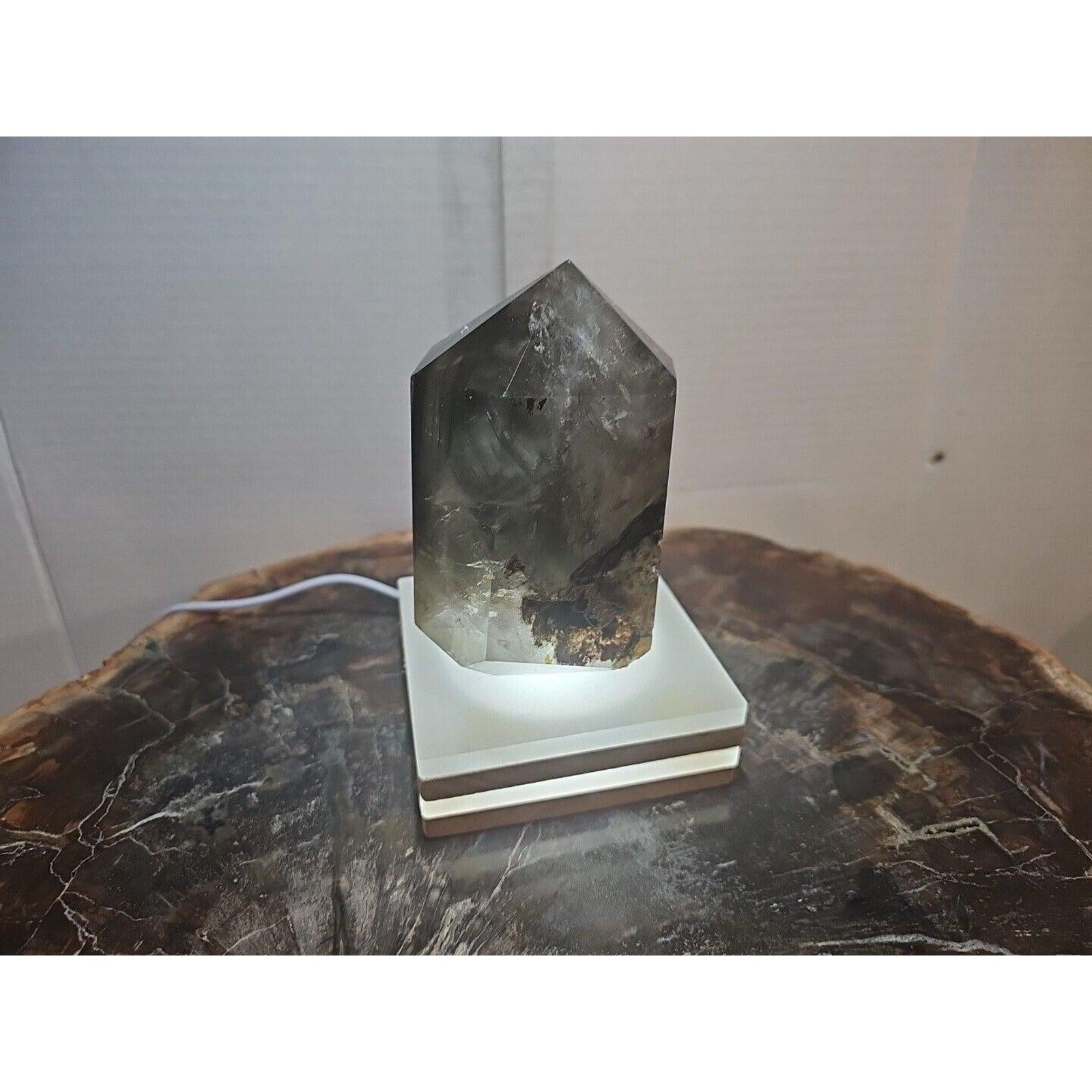 Green Ghost Phantom Quartz Crystal Obelisk — 1.73 lbs, Madagascar | CrystalCloud Company | Crystal Points & Towers | Wiccan Center
