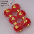 Chinese New Year Jinfu Lanterns – Small Round PVC Lantern Set (Pack of 6)
