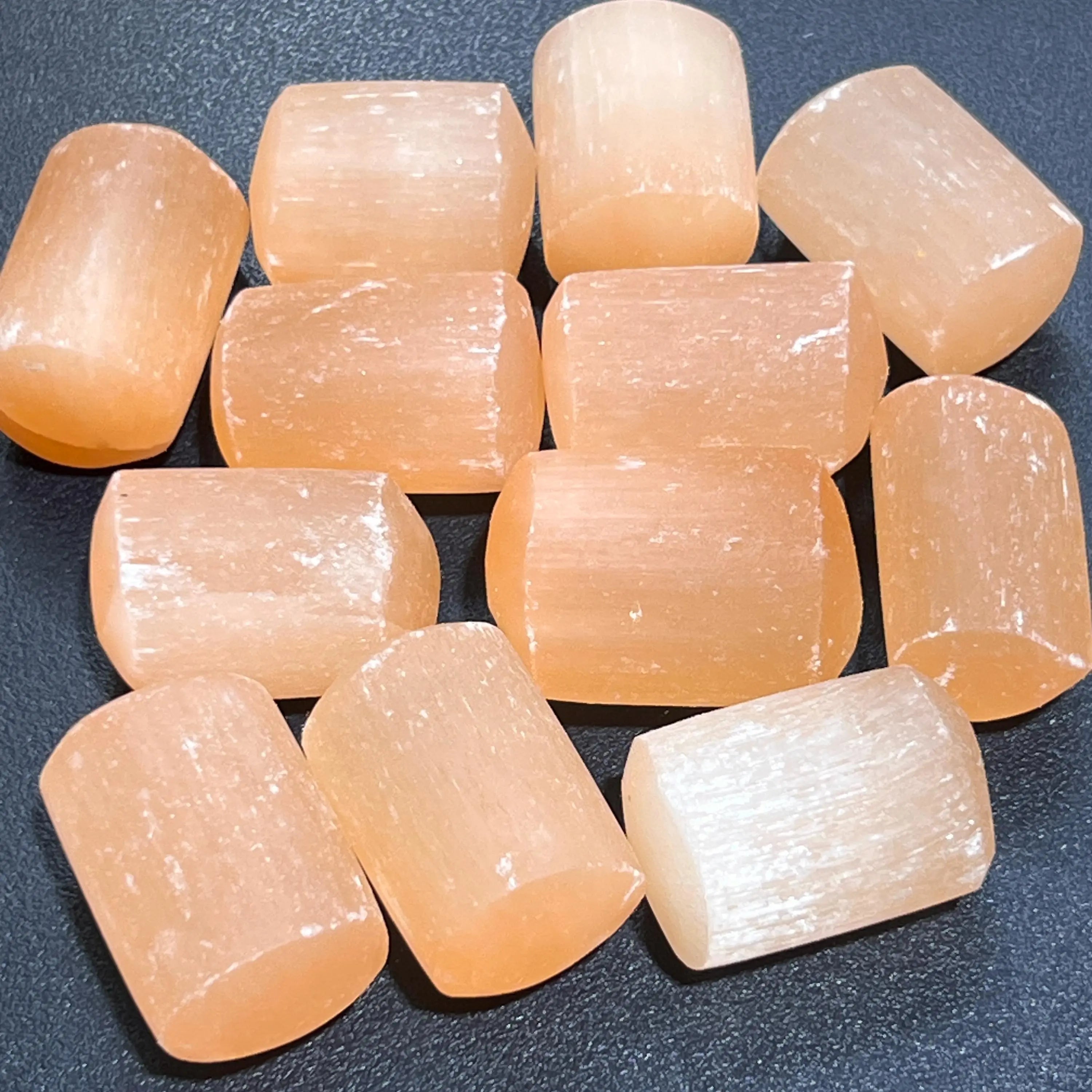 Orange Red Selenite Crystal Tumbled Stones (By The Piece Or Pound) Wholesale | Home & Living > Home Decor > Home Accents > Rocks & Geodes | Wiccan Center