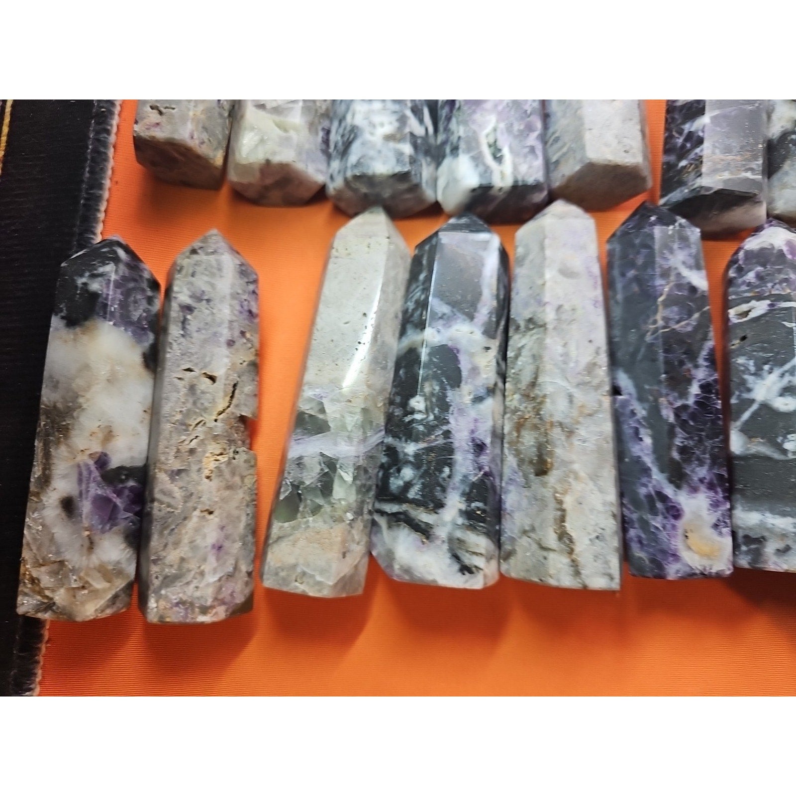 2Pcs Natural Rainbow Fluorite Quartz Crystal Point Tower Polished 4in Tall Avg | Crystal Points & Towers | Wiccan Center