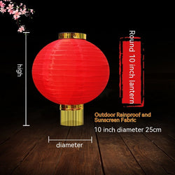 Outdoor Red Chinese Lantern – Waterproof Round Hanging Lantern (Multiple Sizes) | Lanterns | Wiccan Center