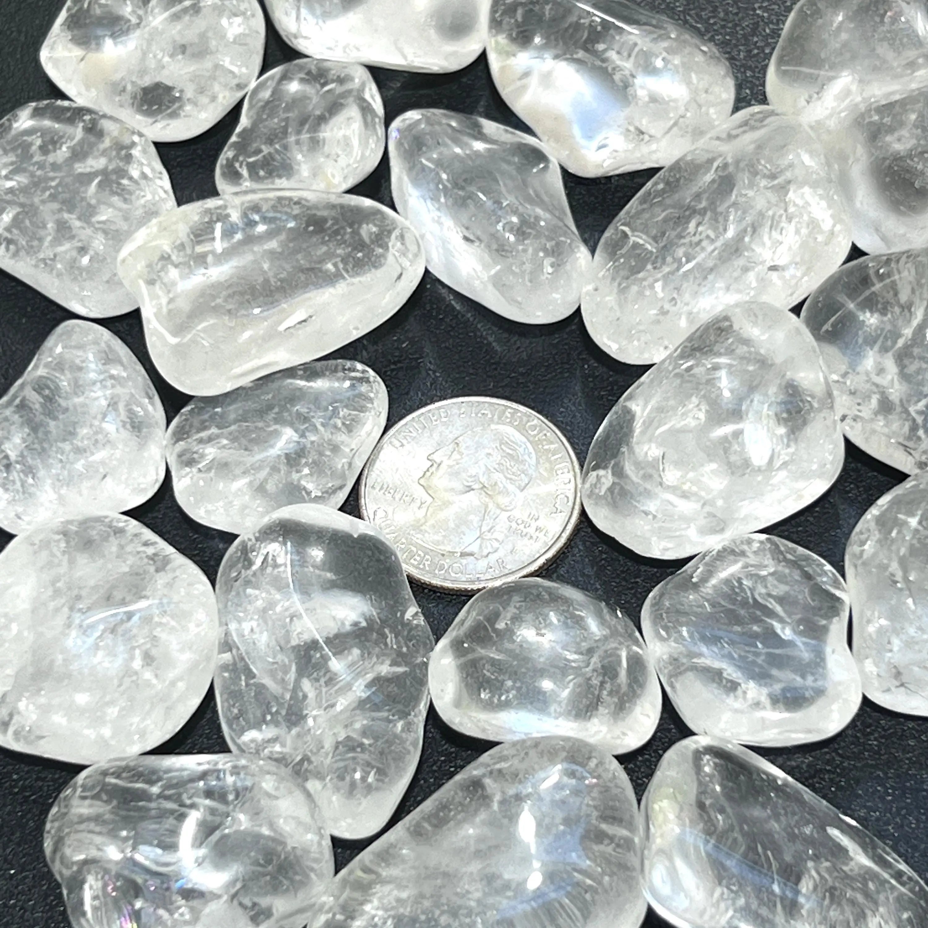 Clear Quartz Crystal Tumbled Stones (By The Piece or Pound) | Home & Living > Home Decor > Home Accents > Rocks & Geodes | Wiccan Center