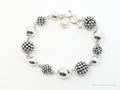 Vintage Designer Michael Dawkins Pearl Spotted Ball Sterling Silver Bracelet | Jewelry > Bracelets | Wiccan Center