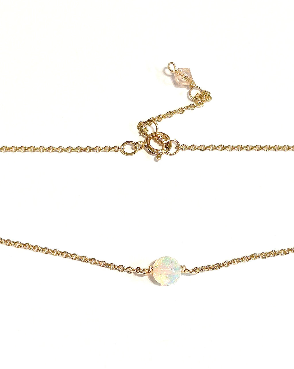 Ethiopian Opal Necklace with Swarovski Clasp