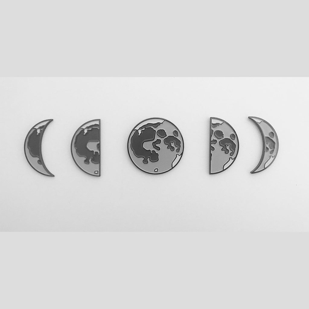Moon Phases Enamel Pin Set of 5 | Enamel Pin | Wiccan Center