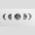 Moon Phases Enamel Pin Set of 5 | Enamel Pin | Wiccan Center
