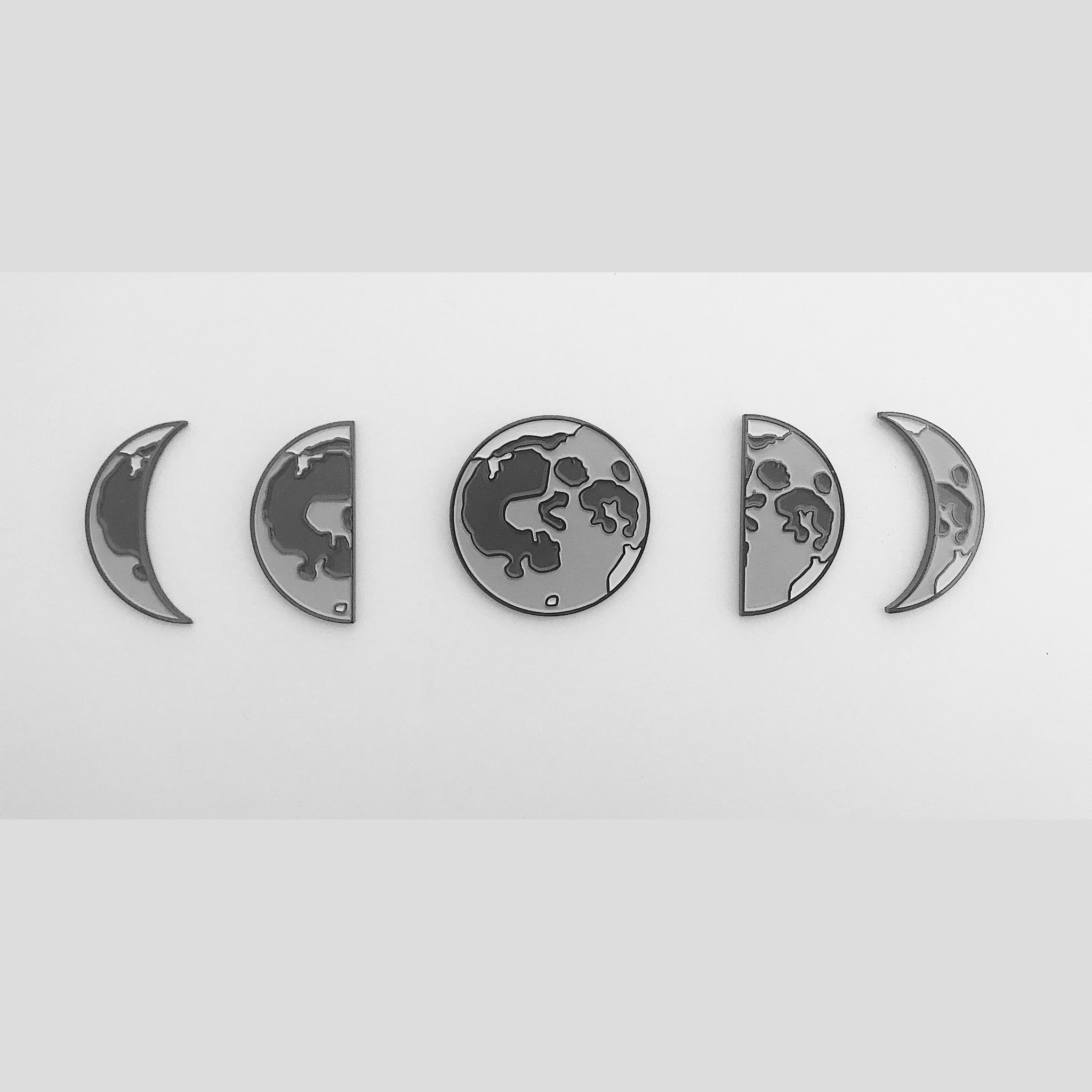 Moon Phases Enamel Pin Set of 5 | Enamel Pin | Wiccan Center