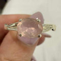 Rose Quartz Faceted Oval Prong Ring – Sterling Silver – Size 13 | Rings | Wiccan Center