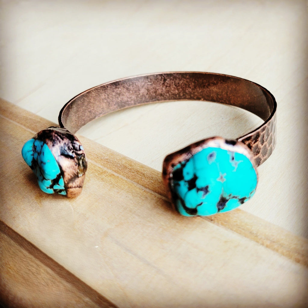 Genuine Natural Turquoise Cuff Bangle Bracelet 806t