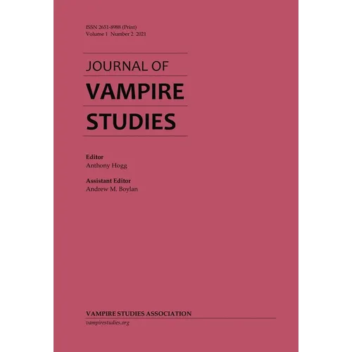 Journal of Vampire Studies: Vol. 1, No. 2 (2021) - Paperback | Books | Wiccan Center