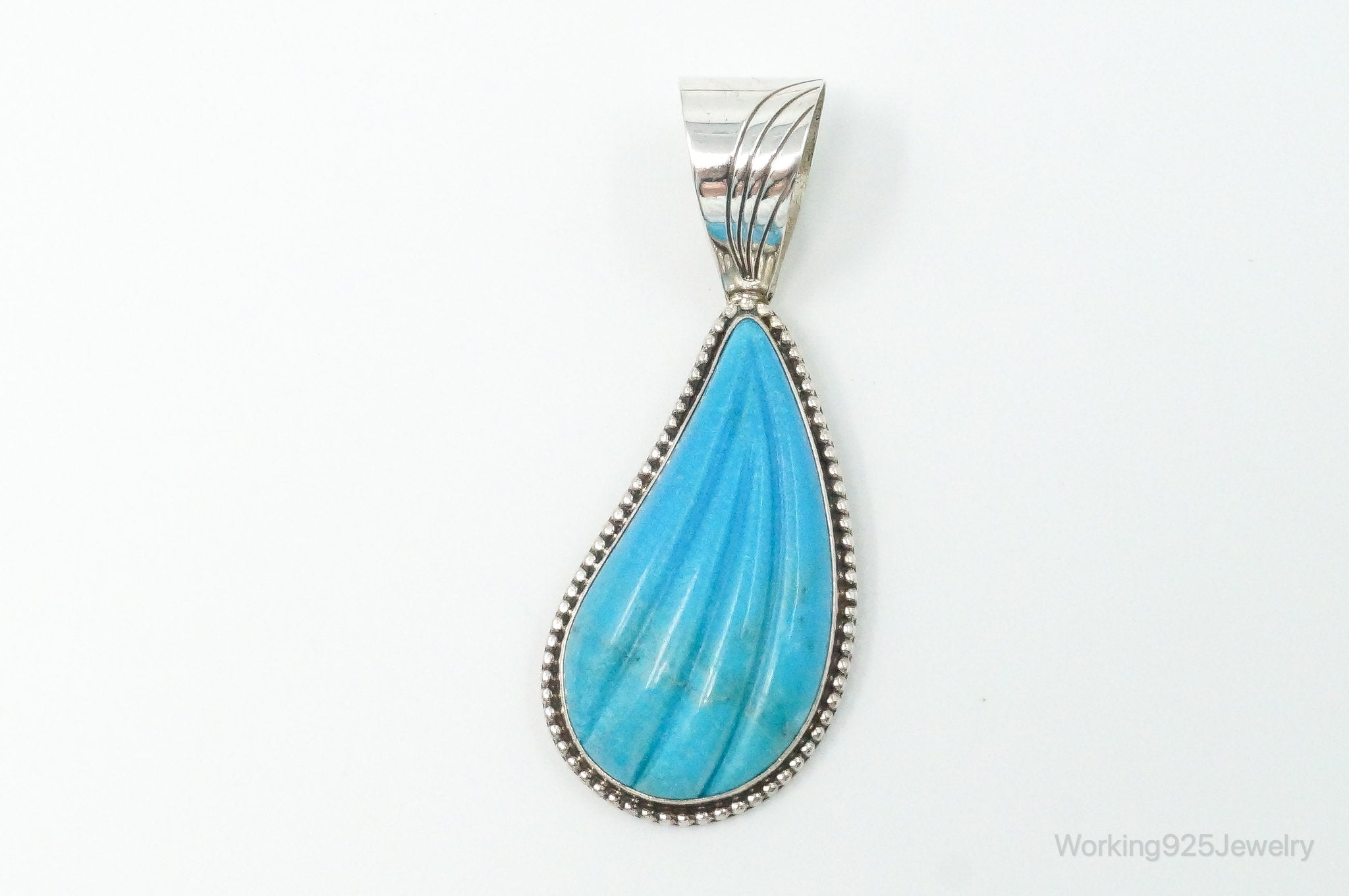 Vintage Desert Rose Trading Co Large Turquoise Sterling Silver Pendant | Jewelry > Necklaces > Pendants | Wiccan Center