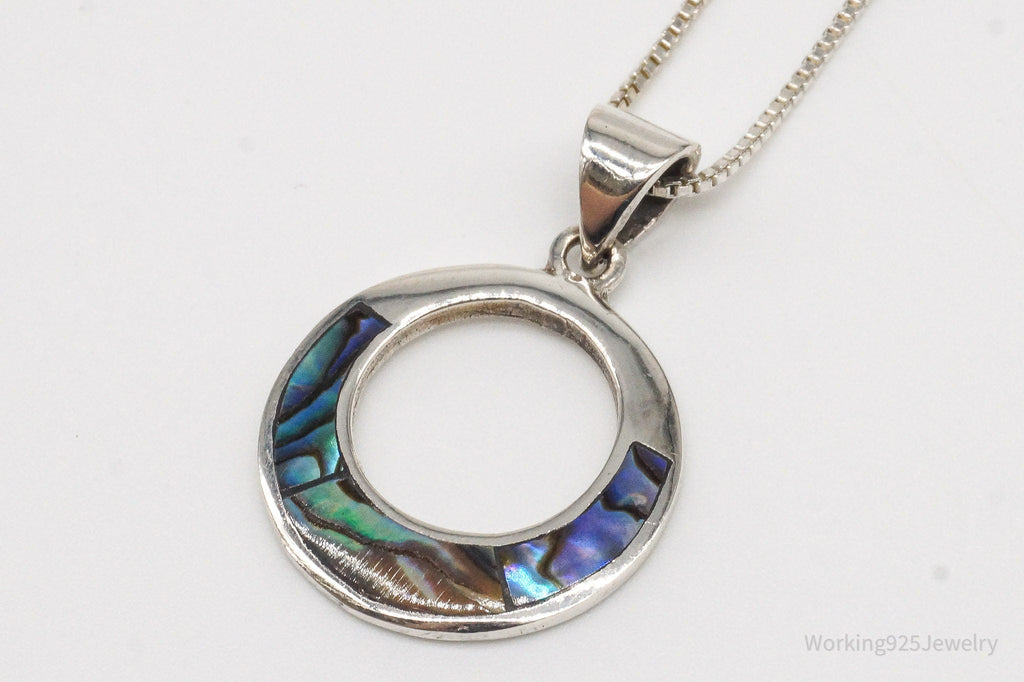 Vintage Paua Abalone Shell Sterling Silver Necklace | Jewelry > Necklaces | Wiccan Center
