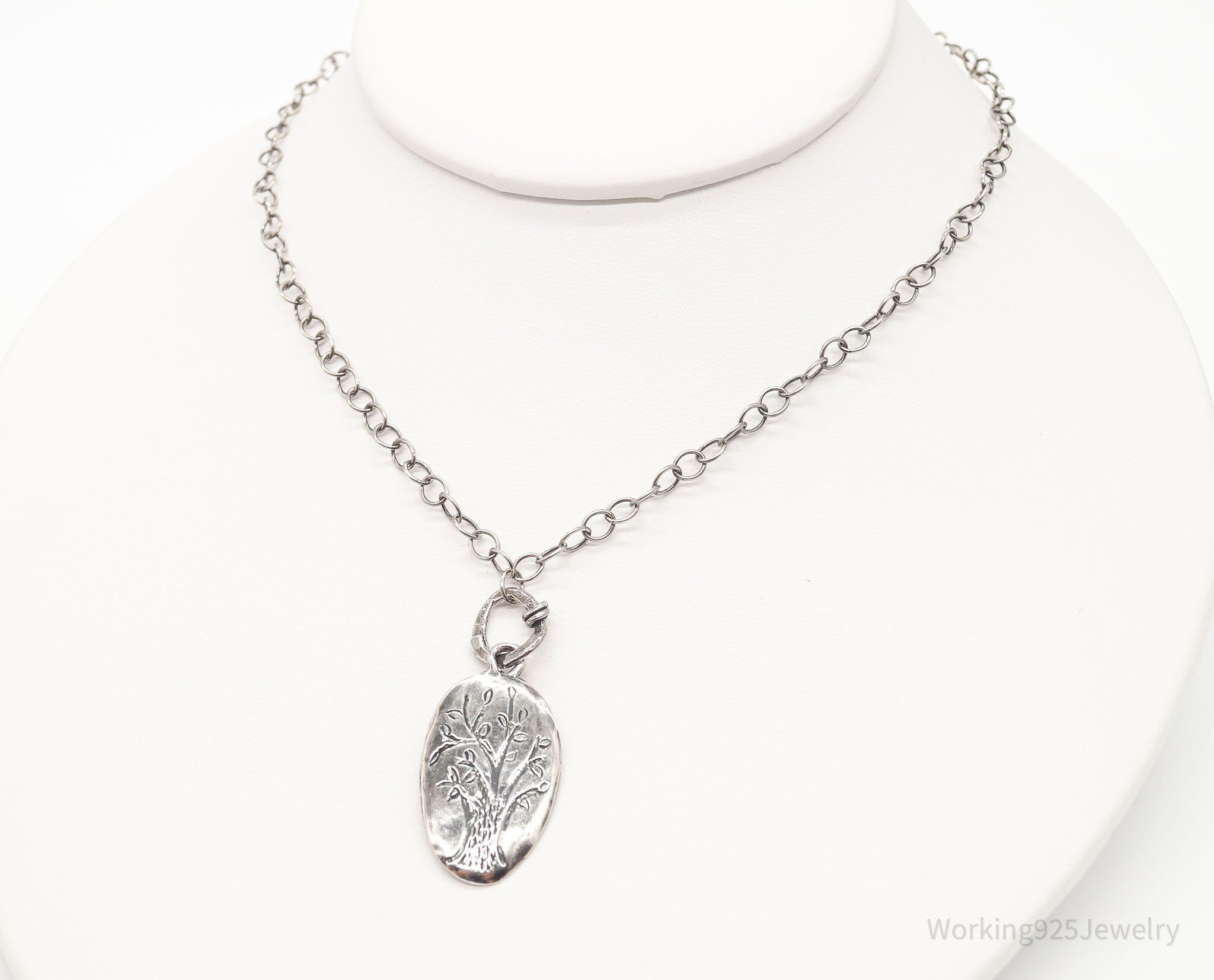 Vintage Designer Silpada Retired Family Tree Sterling Silver Necklace - 18" | Jewelry > Necklaces > Pendants | Wiccan Center