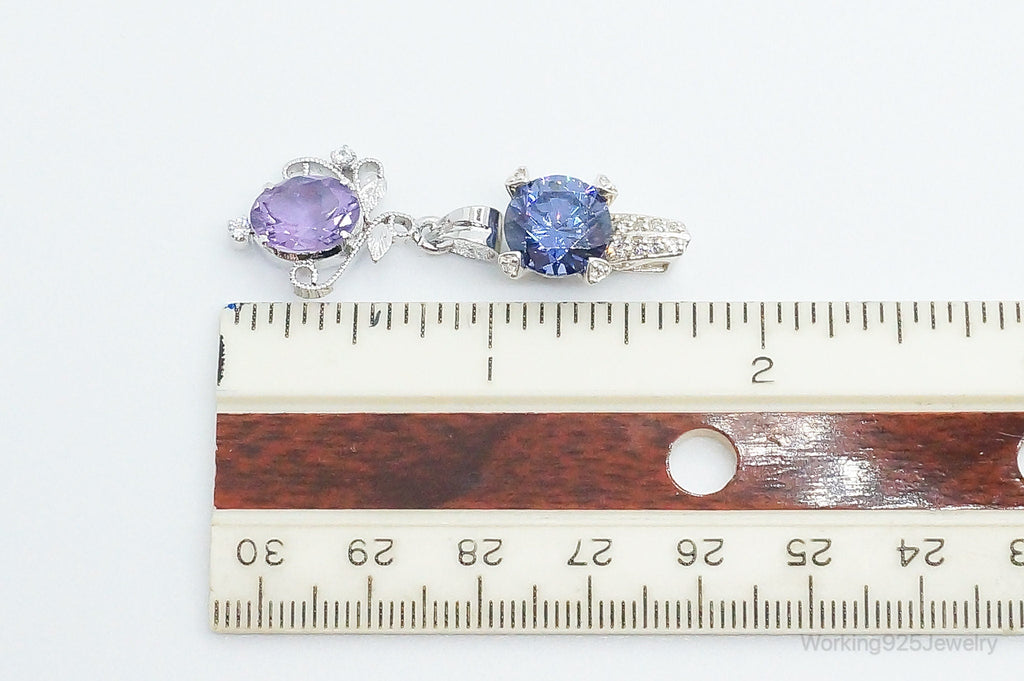 Diamonique Amethyst Cubic Zirconia Sterling Silver Necklace Pendants | Jewelry > Necklaces > Pendants | Wiccan Center