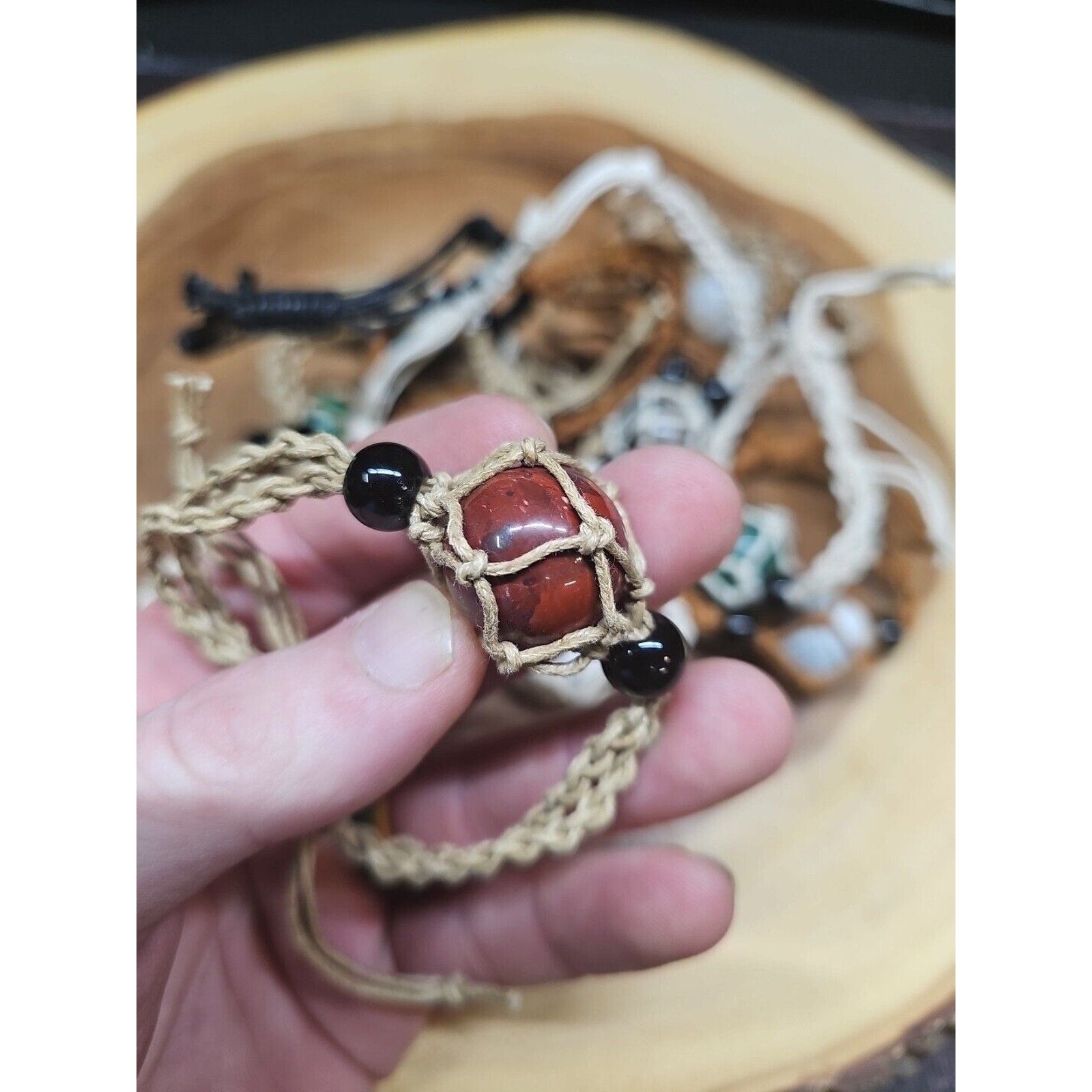 Mixed Gemstone Hemp Rope Bracelet Wholesale Lot — 13-Piece Reseller Set | CrystalCloud Company
