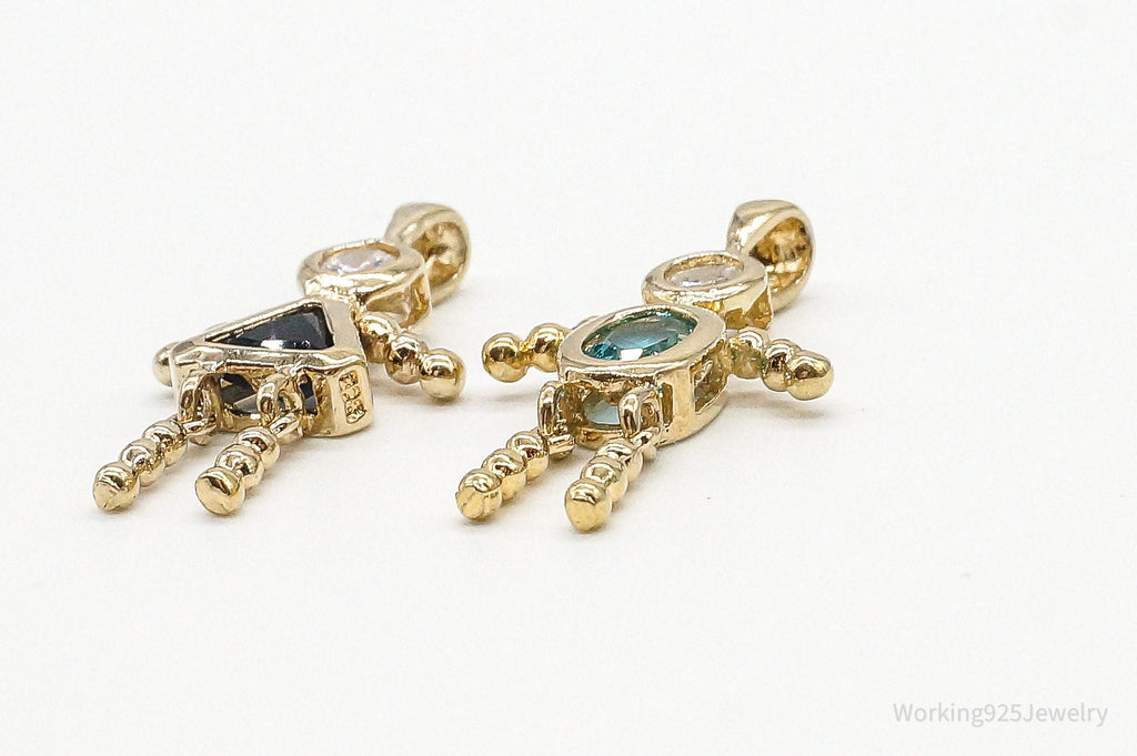 Gold Vermeil Cubic Zirconia Blue Topaz Sapphire Sterling Silver Pendants | Jewelry > Necklaces > Pendants | Wiccan Center