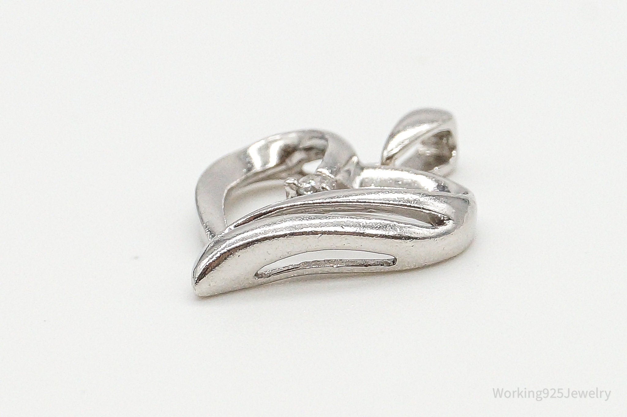 Vintage Diamond Heart Sterling Silver Pendant | Jewelry > Necklaces > Pendants | Wiccan Center