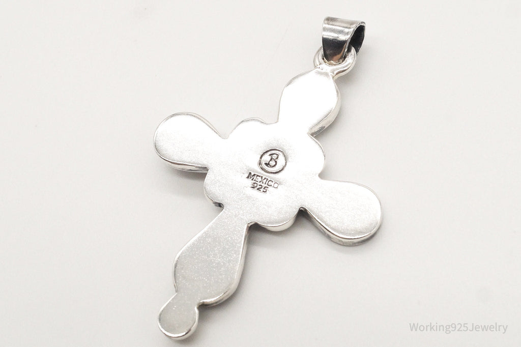 VTG RARE Large Mexico Modernist Bernice Goodspeed Sterling Silver Cross Pendant | Jewelry > Necklaces > Pendants | Wiccan Center