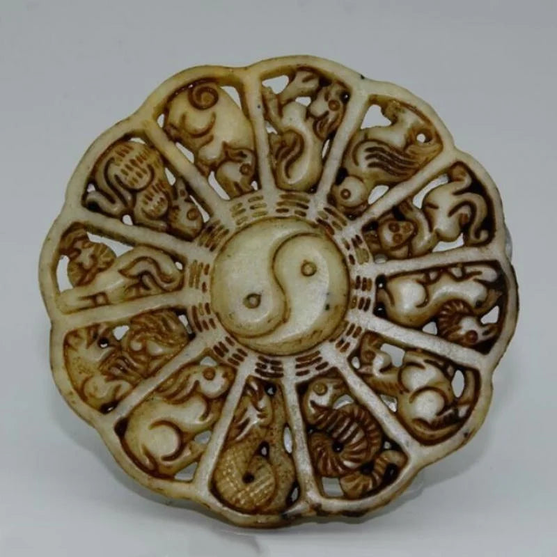 Old Jade Chinese Hand Carved Zodiac Statue