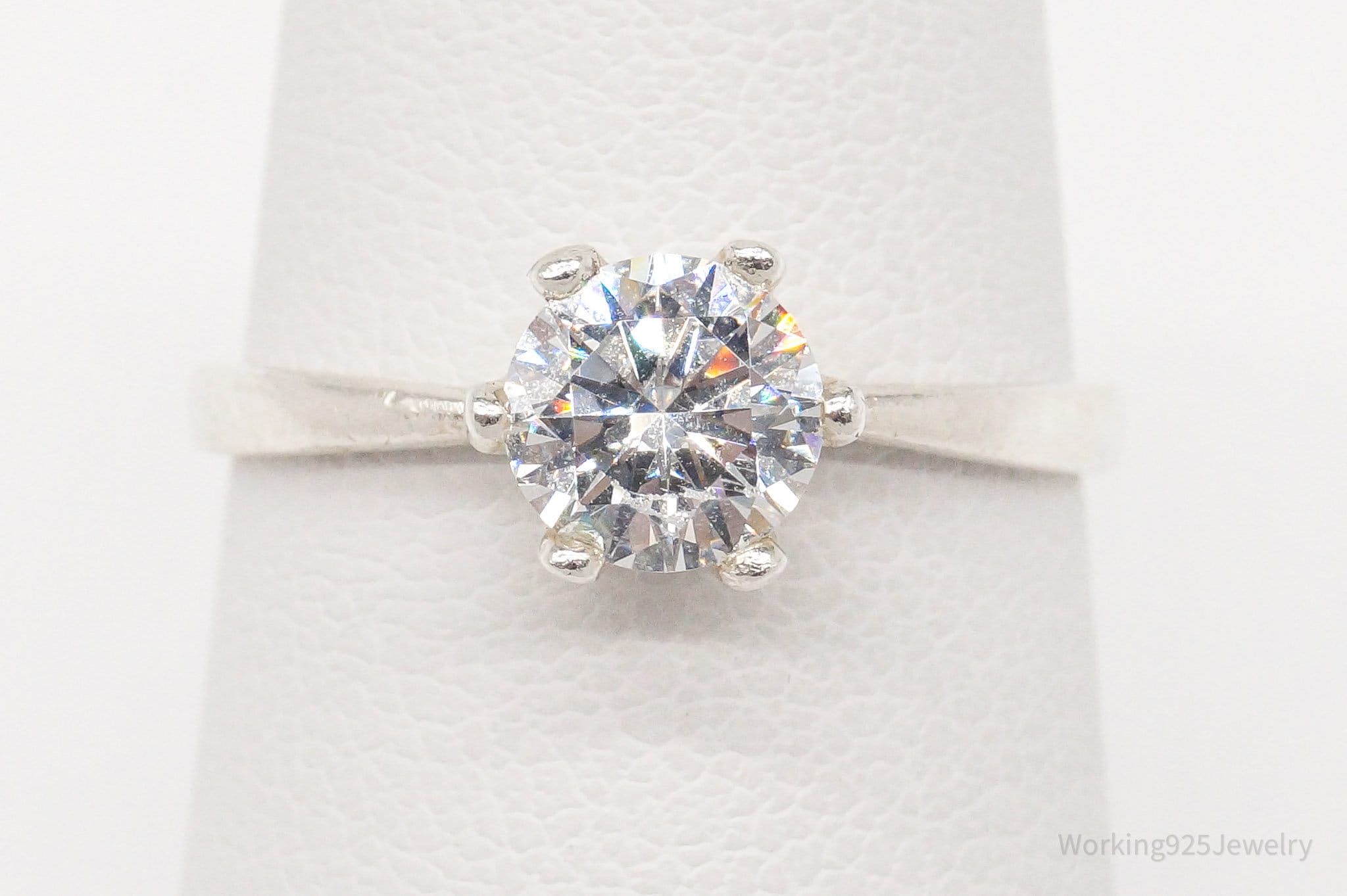 Vintage Cubic Zirconia Sterling Silver Ring - Size 6.5 | Jewelry > Rings | Wiccan Center