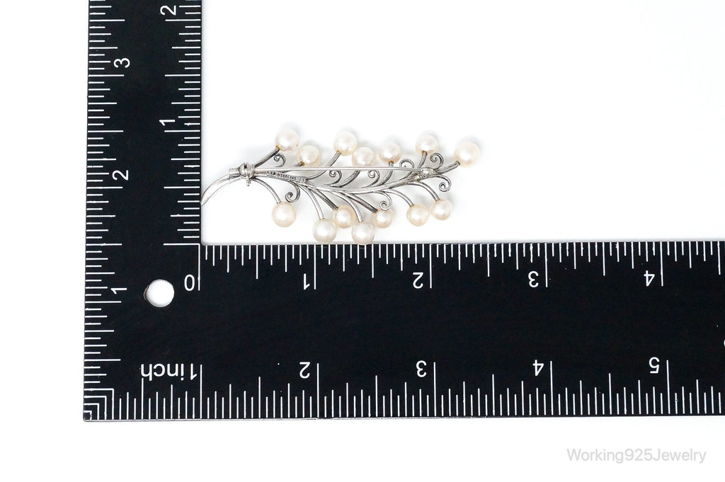 Antique K.T. Pearl Branch Sterling Silver Brooch Pin | Jewelry > Brooches, Pins & Clips | Wiccan Center