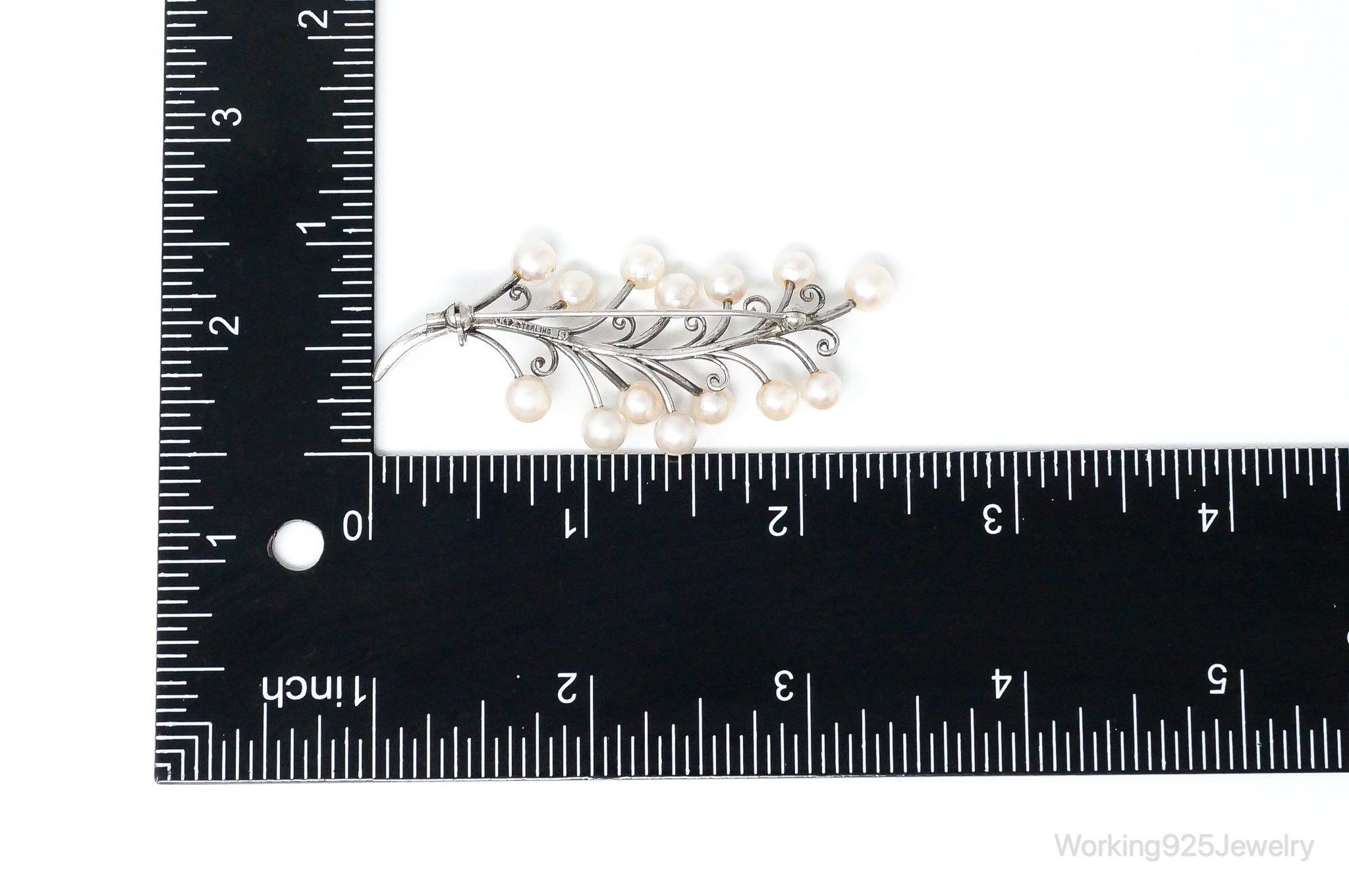 Antique K.T. Pearl Branch Sterling Silver Brooch Pin | Jewelry > Brooches, Pins & Clips | Wiccan Center