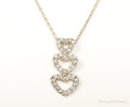 Vintage Open Hearts Cubic Zirconia Sterling Silver Necklace | Jewelry > Necklaces > Pendants | Wiccan Center