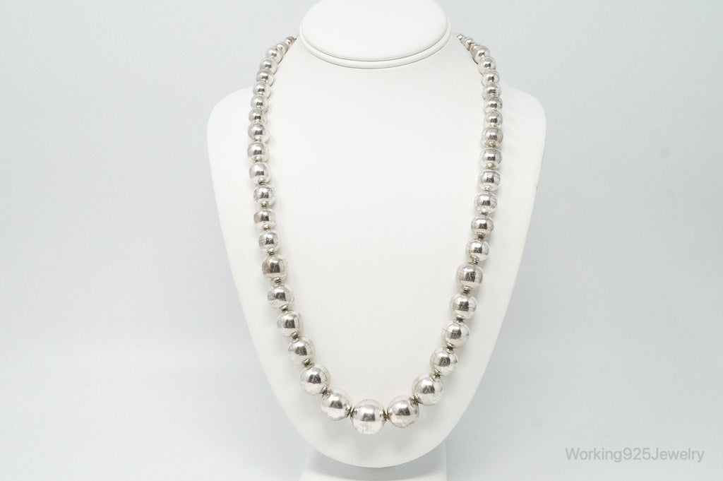 Vintage Ball Bead Sterling Silver Necklace | Jewelry > Necklaces > Pendants | Wiccan Center