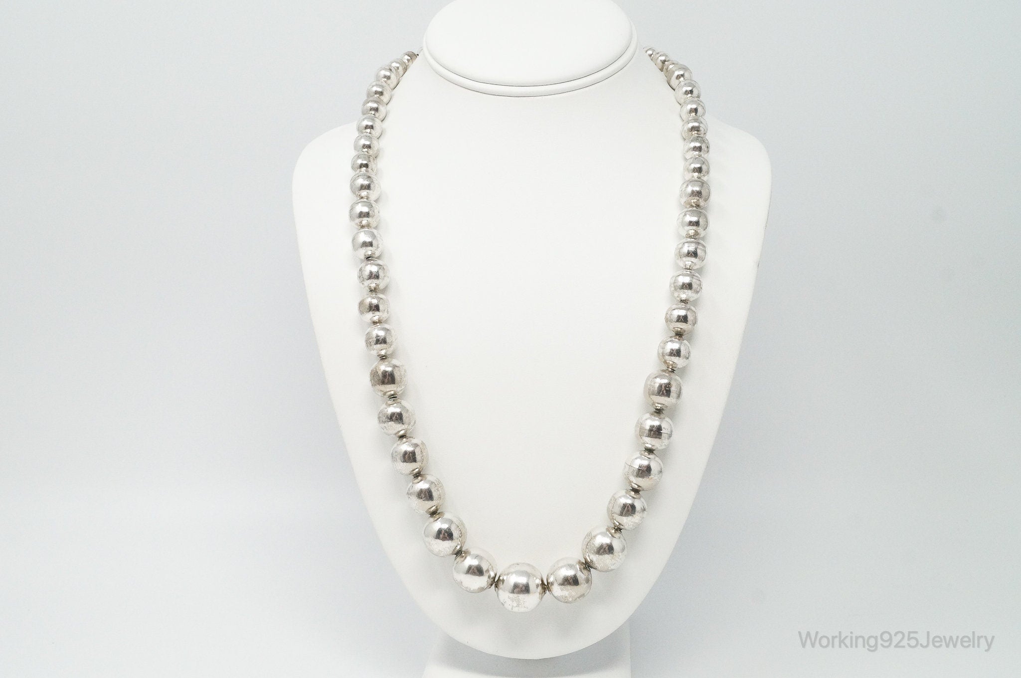 Vintage Ball Bead Sterling Silver Necklace | Jewelry > Necklaces > Pendants | Wiccan Center