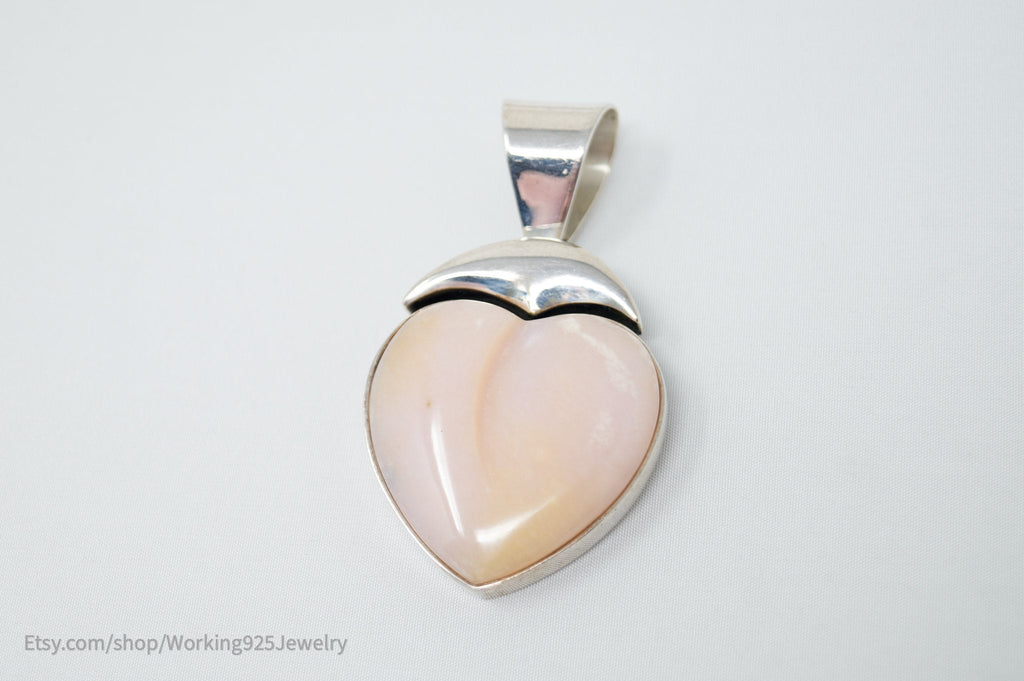 Vtg Designer Desert Rose Trading Pink Quartz Sterling Silver Necklace Pendant | Jewelry > Necklaces > Pendants | Wiccan Center