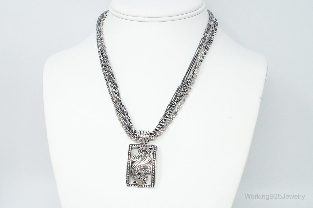 Designer Silpada Four Strand Chain Sterling Silver Necklace | Jewelry > Necklaces > Pendants | Wiccan Center