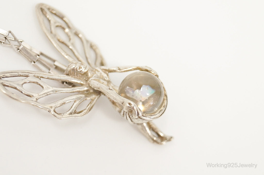 Vintage Fairy Glass Marble Sterling Silver Necklace | Jewelry > Necklaces > Pendants | Wiccan Center