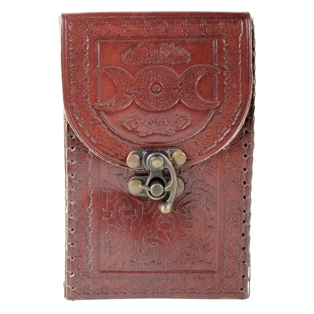 Triple Moon Tarot Card Leather Holder | Sacred Book Store | Wiccan Center