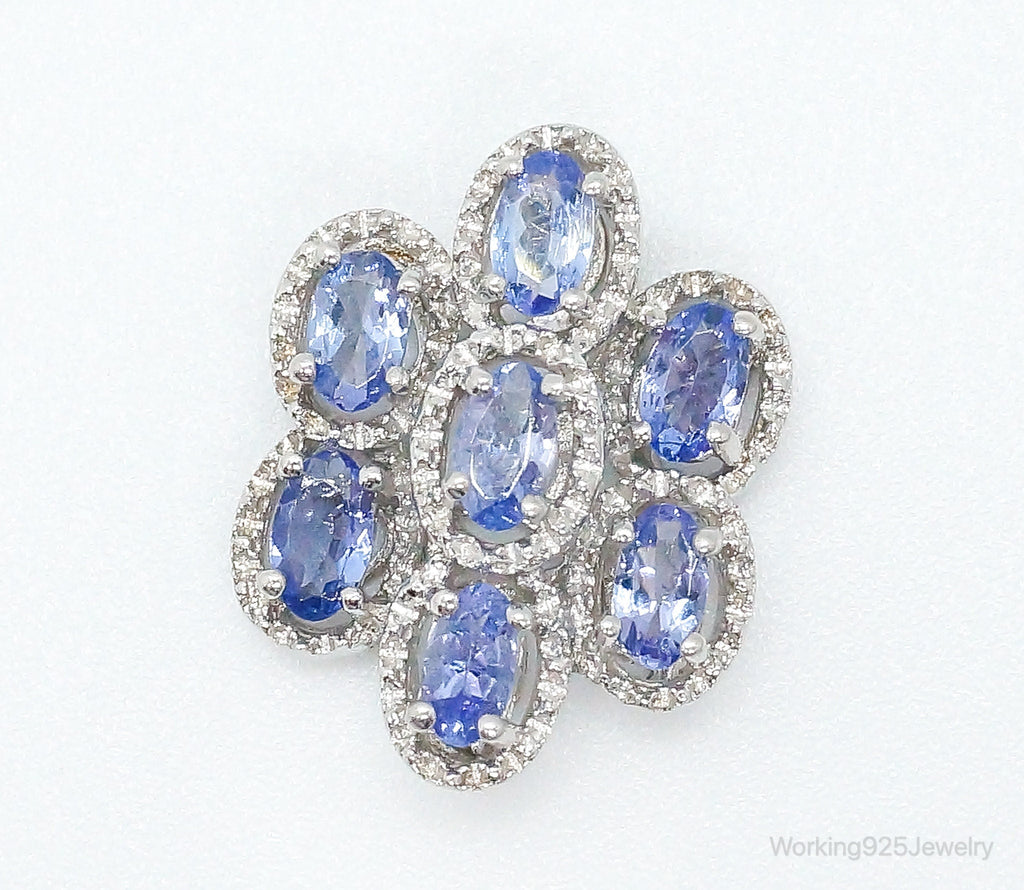 Designer Stauer Iolite Cubic Zirconia Sterling Silver Pendant | Jewelry > Necklaces > Pendants | Wiccan Center