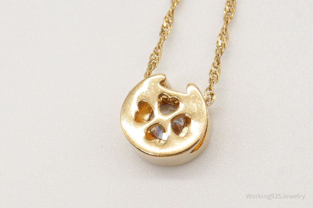 Designer Milor Gold Vermeil Cubic Zirconia Sterling Silver Necklace | Jewelry > Necklaces > Pendants | Wiccan Center