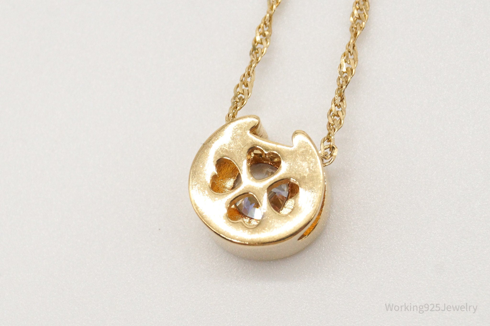 Designer Milor Gold Vermeil Cubic Zirconia Sterling Silver Necklace | Jewelry > Necklaces > Pendants | Wiccan Center