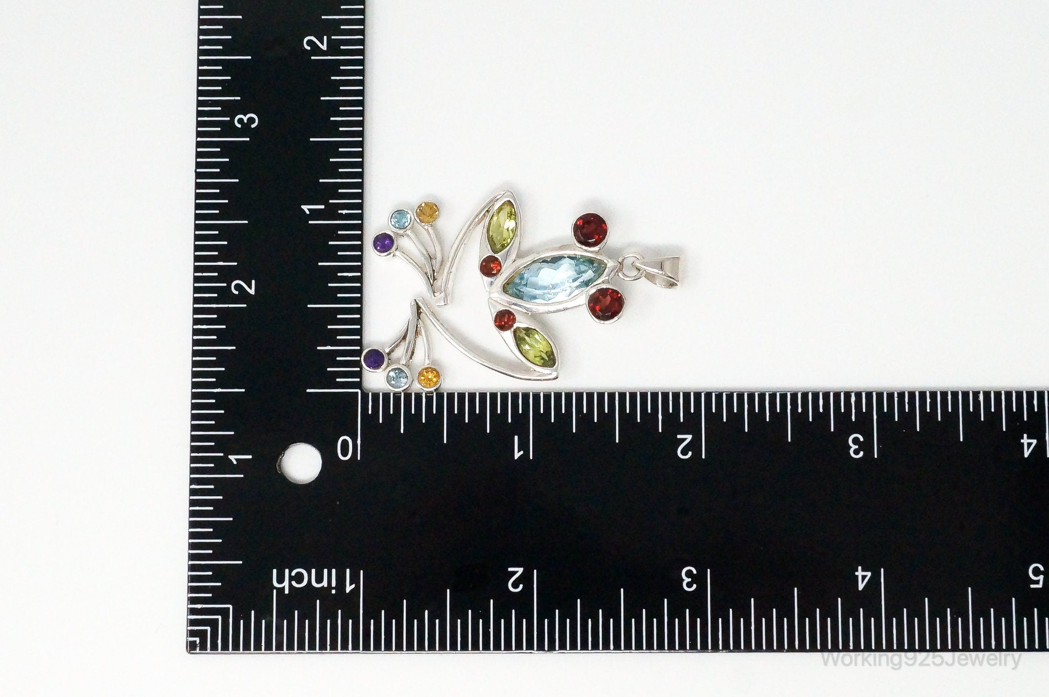 Vintage Multi Gem Tree Frog Sterling Silver Necklace Pendant | Jewelry > Necklaces > Pendants | Wiccan Center